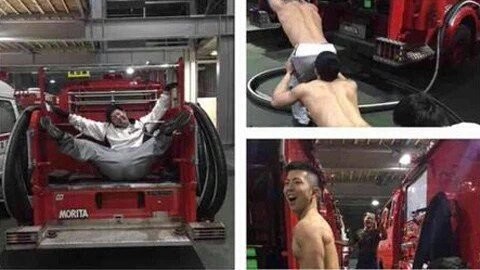 【バカッター定期】ホースを尻に…写真投稿　消防士３人処分：コメント1