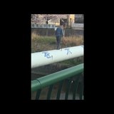 超危険な所を平然と歩くおじいさん