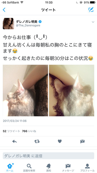 ダレノガレさんのTwitterに投稿した画像に乳首らしきもの→速攻で否定し画像削除：コメント1