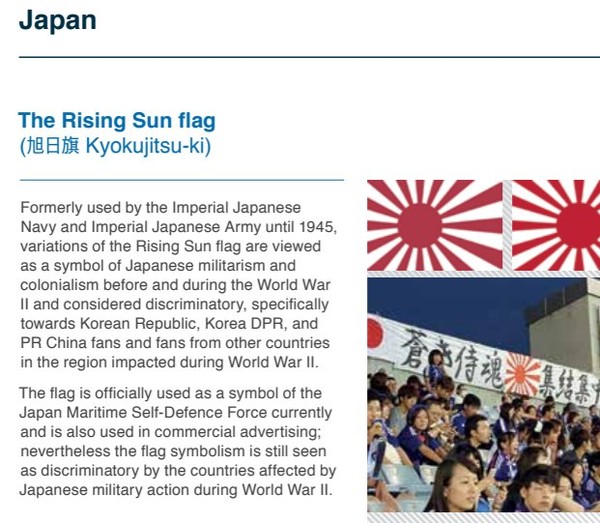 日本サポーターの旭日旗での応援、韓国の教授がFIFAに懲戒を要求：コメント6