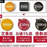 スシロー、すしの価格帯を「100円・150円・300円」に変更