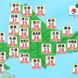 暑さで休校　予想最高気温35度の札幌で44校・北見で18校　各地で熱中症警戒アラート　北海道