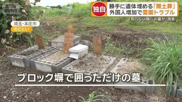 勝手に埋葬する「闇土葬」　外国人増加で霊園トラブル「知らない間にお墓が」：コメント2